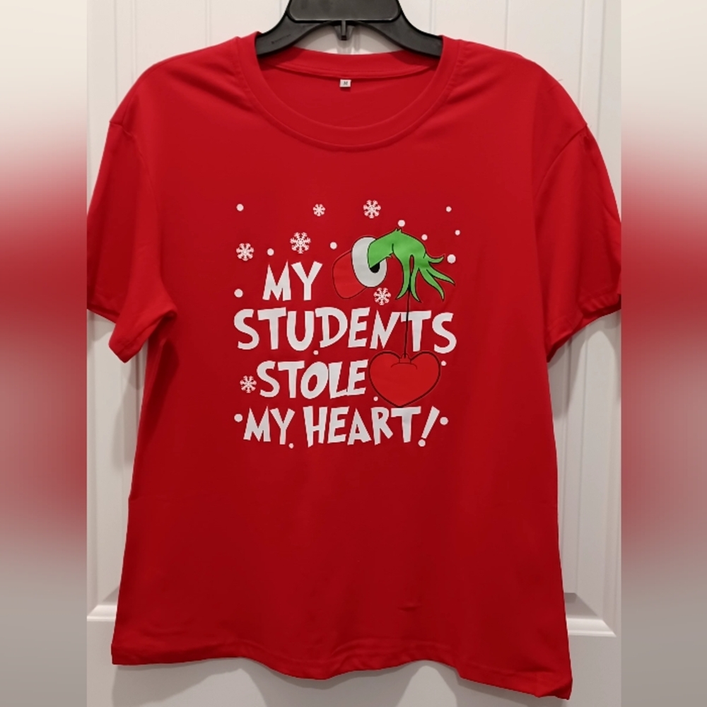 NEW Red Grinch Christmas Shirt Sz Med #0408 #0407